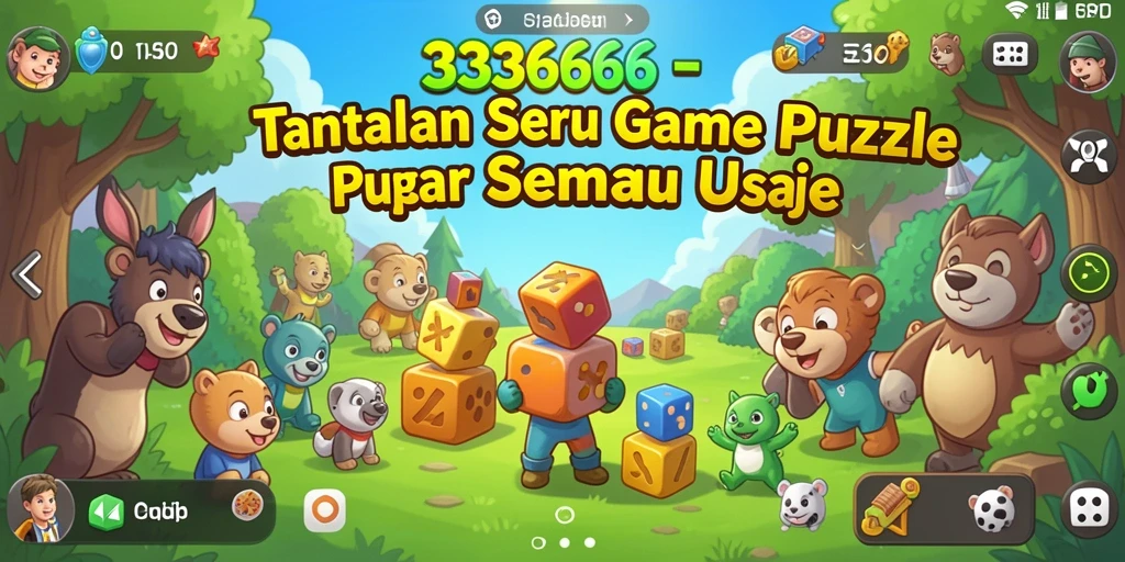 Gambaran gameplay menantang dalam game Puzzle 333666.