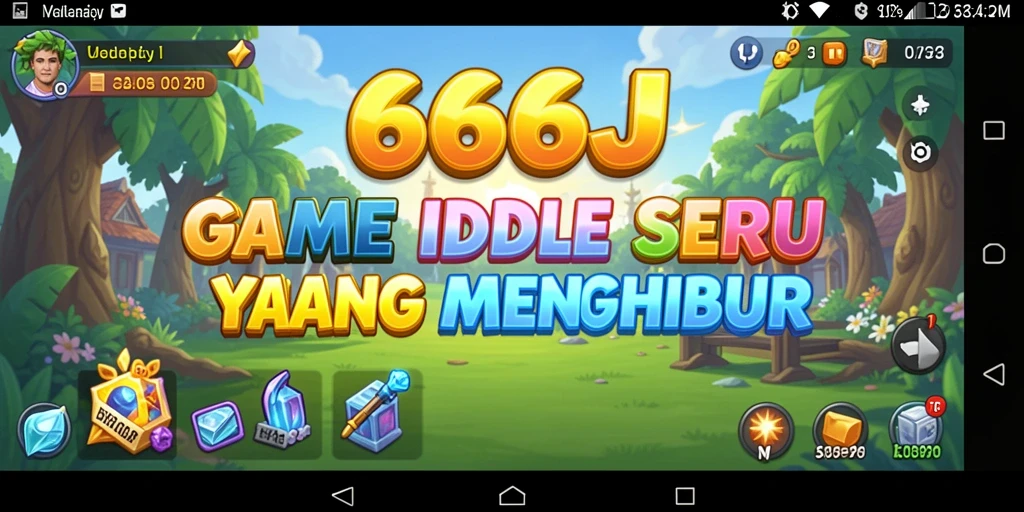 Tampilan gameplay Idle yang menarik dan memukau.