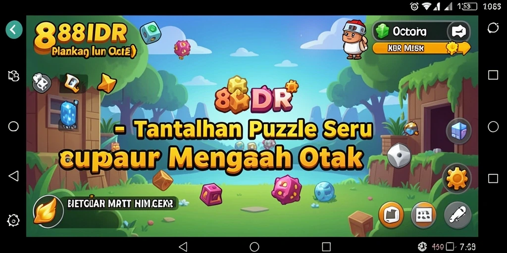 Tampilan gameplay seru dari 888IDR dengan puzzle menarik.