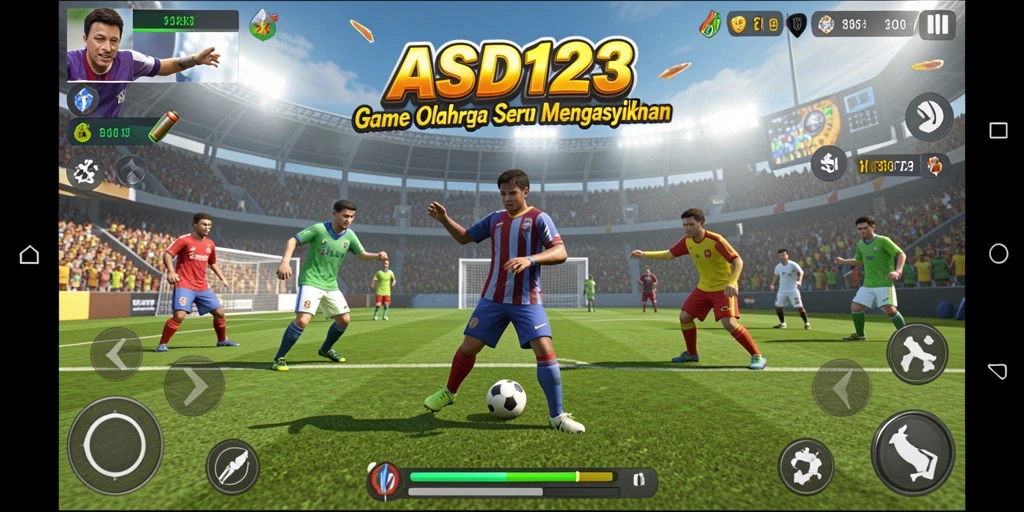 Tampilan gameplay seru dalam permainan olahraga ASD123.
