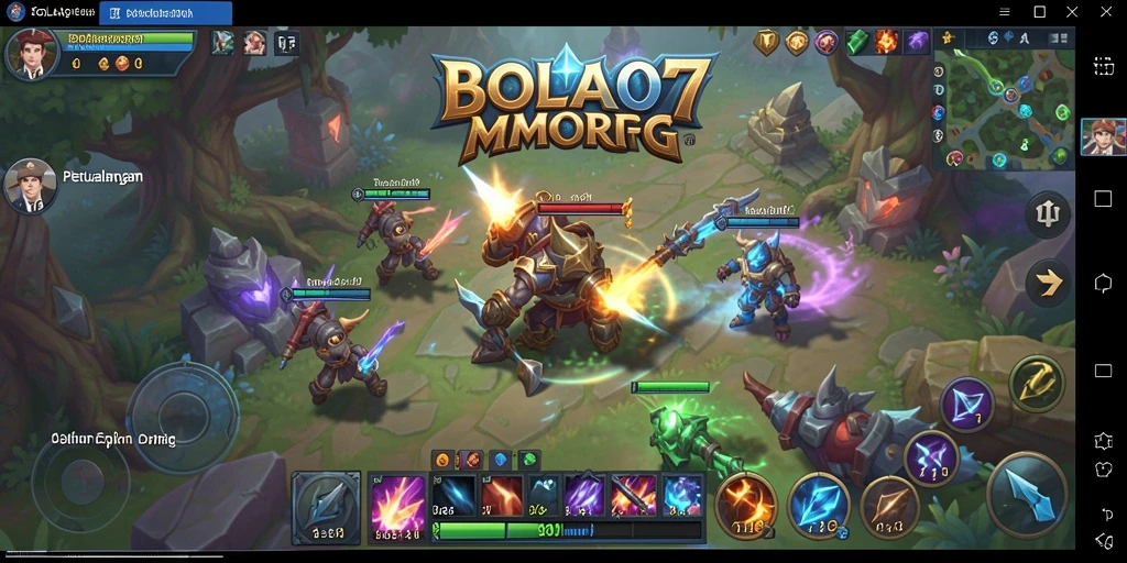 Gambaran gameplay mendalam di dunia <strong>BOLA07</strong>, menjelajahi petualangan MMORPG.