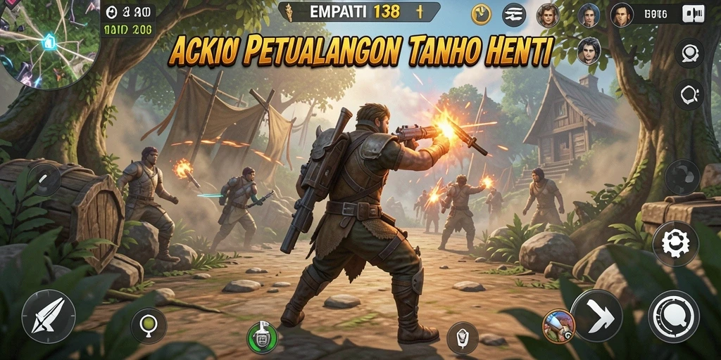 Tampilan aksi seru dalam gameplay EMPATI138.