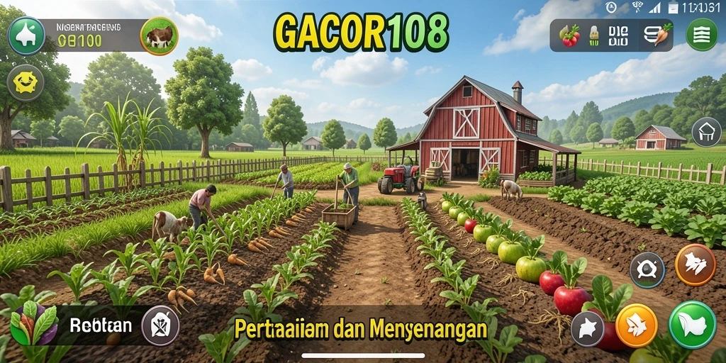 Tampilan gameplay GACOR108 yang mengasyikkan dalam dunia pertanian.