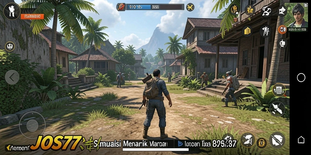 Screenshot gameplay JOS77 menampilkan pengelolaan sumber daya yang menyenangkan.
