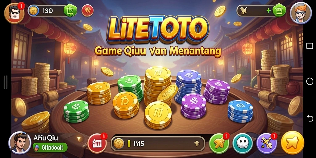 Tampilan gameplay seru dalam LITETOTO dengan fitur QiuQiu.