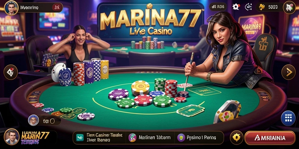 Tampilan gameplay Live Casino yang menarik dari MARINA77.