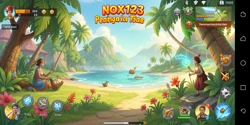 Screenshot gameplay NOX123 yang menggambarkan keseruan permainan casual.