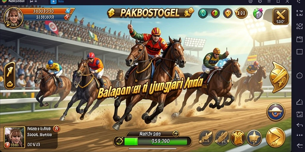 Tampilan gameplay Racing yang mendebarkan dalam PAKBOSTOGEL.