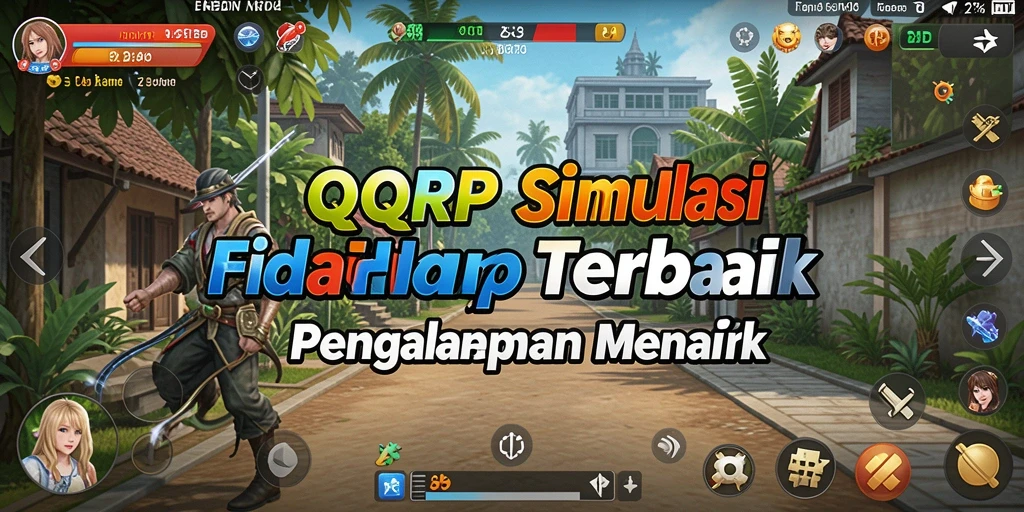 Tampilan bermain QQRP dengan grafis realistis dan interaksi sosial.