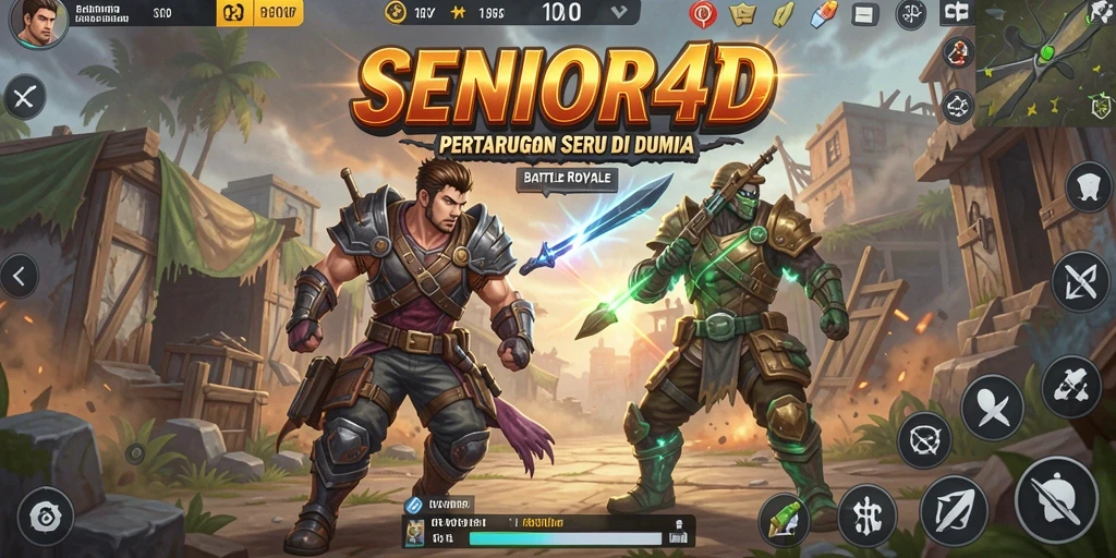 Gameplay mendebarkan di SENIOR4D dengan pertempuran intens.