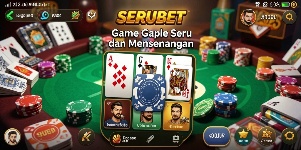 Tampilan gameplay seru dan interaktif dari SERUBET di Gaple.
