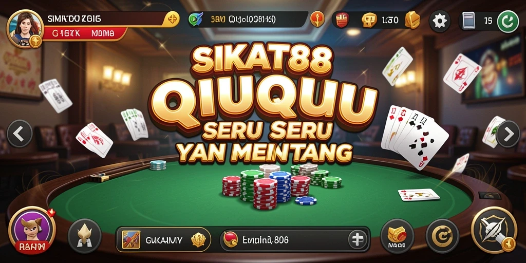 Tampilan gameplay seru SIKAT88 dengan pertarungan QiuQiu.